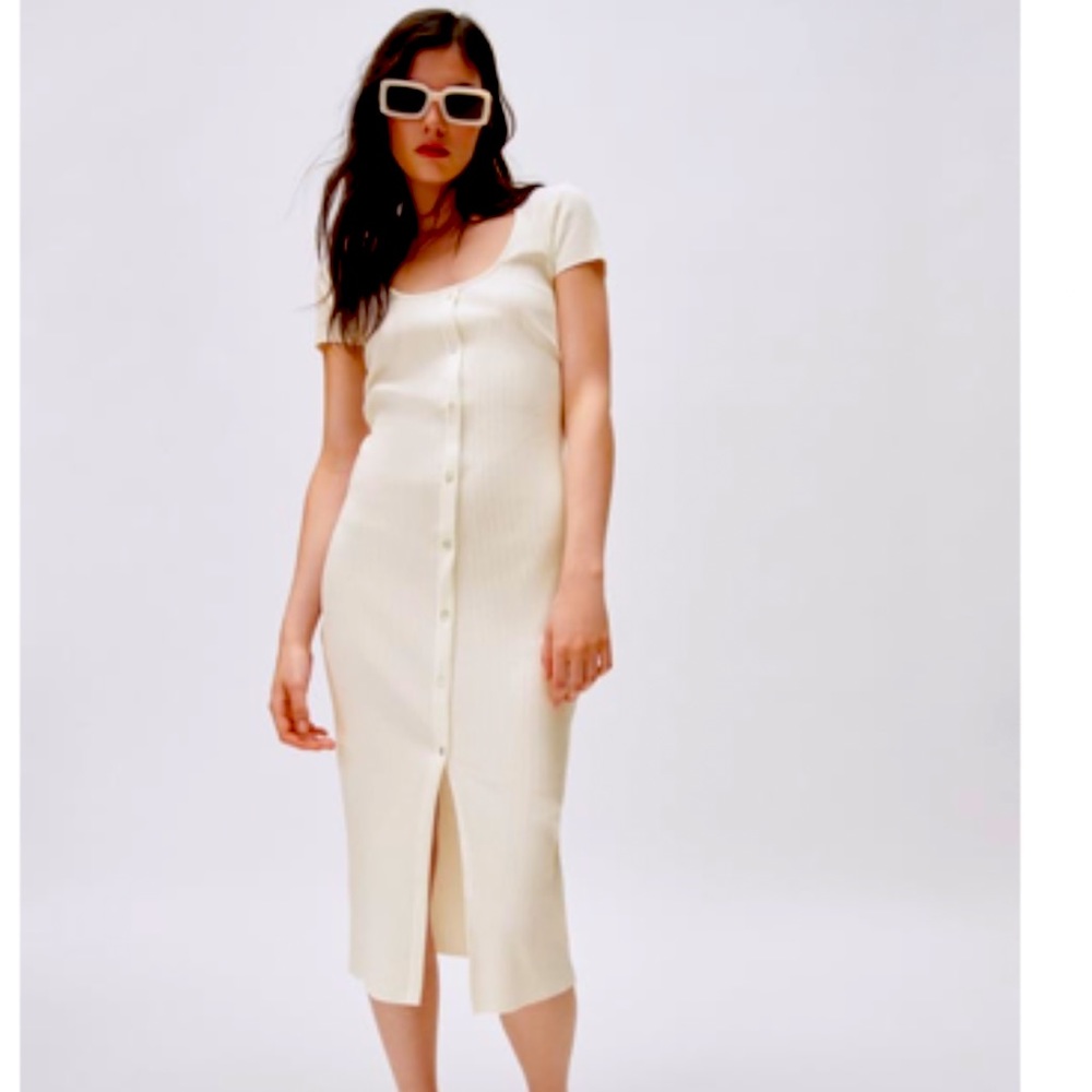 Zara women ribbed dress with bottoms